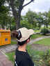 浩冠（HAOGUAN）帽子女夏季防曬遮陽百搭戶外棒球帽韓版可扎馬尾鴨舌帽時尚薄款潮 米色 均碼 曬單實(shí)拍圖
