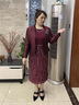恒源祥兒子結婚喜婆婆穿的衣服高貴媽媽婚宴裝禮服兩件套紅色連衣裙秋季 波爾多紅套裝 XL 曬單實(shí)拍圖