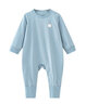 棉店棉店嬰兒睡袋春秋薄款寶寶家居空調服夏男女童睡衣兒童連體睡衣秋 淺藍色 100 曬單實(shí)拍圖