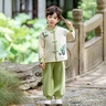 G.DUCKKIDS小黃鴨童裝漢服男女童秋裝套裝24兒童唐裝長(cháng)袖翠竹國風(fēng)中秋演出服 長(cháng)袖翠竹套裝男童 90 建議1~2歲【 80-90cm】cm 曬單實(shí)拍圖