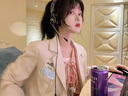 墊肩西裝外套女秋冬白色20222新款百搭顯瘦寬松休閑oversize西服潮 米白色 【面料】 XS 【建議80-105斤】 曬單實(shí)拍圖