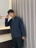 皮爾卡丹（pierre cardin）品牌夾克男士翻領外套春秋新款商務正裝干部茄克衫中年行政裝上衣 008藏青色【春秋款】 XL 曬單實拍圖