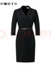 PORTS寶姿女裝春季新款時尚氣質(zhì)長袖連衣裙ALM8D067LWP096 黑色 M (6) 曬單實拍圖