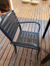 梵派（FAPOLITE）户外桌椅庭院休闲塑木咖啡桌椅室外花园防水防腐耐晒铝合金桌椅 横纹4椅+80方桌 实拍图