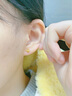 中國黃金四葉草黃金耳釘女足金耳環(huán)生日禮物送女友生日老婆實(shí)用高級 【京速達】足金花絲蝴蝶耳釘 曬單實(shí)拍圖