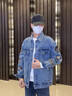 謙集（QIANJI）潮男牛仔外套2024春秋美式復古個(gè)性刺繡外穿寬松長(cháng)袖牛仔衣夾克男 藍色 【LFS2039】 L 125-140斤 曬單實(shí)拍圖