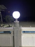 道輝 太陽能柱頭燈led戶外庭院燈家用防水圍墻燈花園不銹鋼外墻圓球燈 太陽能款-加大號(hào)40cm-不銹鋼底座 曬單實(shí)拍圖