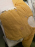 童泰秋冬0-3个月新生儿婴儿宝宝棉衣居家夹棉半背衣2件装 黄色 52cm 实拍图