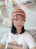 蘭蔓婭產(chǎn)后月子帽夏款孕婦出院月子睡帽空調(diào)房護(hù)腦門額頭防風(fēng)包頭發(fā)帶 粉色小英文字母 曬單實拍圖