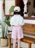 G.DUCKKIDS小黃鴨童裝女童套裝夏季中大童短袖polol領(lǐng)學(xué)院風(fēng)運動(dòng)服兩件套 粉色套裝 160 cm 曬單實(shí)拍圖