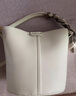 桂岐斜挎水桶包質(zhì)感軟皮包包女2024春夏新款手提單肩斜挎包小眾設計 斜挎水桶包【米白色】 曬單實(shí)拍圖