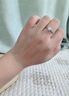 喜鉆七夕禮物pt950鉑金鉆戒女人花求婚鉆石戒指共35分10# 曬單實(shí)拍圖