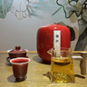 百貝陶瓷大圓罐茶葉罐3斤裝大號(hào)中國(guó)紅密封罐陶瓷普洱存儲(chǔ)茶盒大茶缸 中國(guó)紅 大圓罐【大號(hào)】 曬單實(shí)拍圖