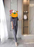 勛貍粑女裝胖人寬松遮肉套裝春夏裝胖妹妹時(shí)尚簡(jiǎn)約遮肚顯瘦兩件套 灰色【上衣:褲子】 L :建議100-115斤 曬單實(shí)拍圖