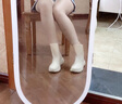 佰妮珂日系時(shí)尚雨鞋女款防滑中筒水鞋外穿防滑雨靴防水廚房洗車(chē)保暖加絨 米白色 36碼 標準碼數 曬單實(shí)拍圖
