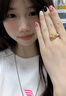 中國黃金（CHINA GOLD）黃金玫瑰花戒指女款足金花朵編織戒指情人節(jié)生日禮物送女友愛人 【今/次日達(dá)】玫瑰花戒指 約0.3g 曬單實拍圖