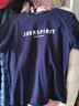 JEEP SPIRIT短袖t恤男純色休閑萊卡打底男裝夏季薄款棉質(zhì)圓領(lǐng)上衣男 深藍 279002 XL （建議130-145斤） 曬單實(shí)拍圖
