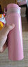 杯套 保護(hù)套 通用保溫杯玻璃杯隔熱防燙帶提繩水杯套 350ml-500ml 大號(hào)甜心粉 曬單實(shí)拍圖