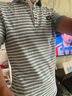 慈良夏季男士短袖t恤棉polo帶領衫潮流男裝修身高品質(zhì)條紋上衣服 藍色 XL (120斤-135斤) 曬單實拍圖