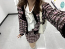 她芙（tafu）品牌女裝連衣裙女2025年春秋新款氣質(zhì)名媛風(fēng)小個(gè)子時(shí)尚減齡兩件套 圖片色 M 曬單實(shí)拍圖