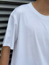 名創(chuàng  )優(yōu)品（MINISO）冰絲t恤男2026夏季新款短袖親膚透氣打底衫男士大碼運動(dòng)休閑涼感T 白色(純色) L 175 (名創(chuàng  )優(yōu)品 品控嚴格) 曬單實(shí)拍圖