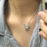 國(guó)風(fēng)祥云鎖項(xiàng)鏈平安吉祥小眾中式設(shè)計(jì)女鎖骨鏈 銀色項(xiàng)鏈 祥云鎖 曬單實(shí)拍圖