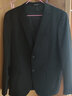 羅蒙（ROMON）【西服+西褲】西服套裝男士西服小禮服正裝商務(wù)休閑外套黑色3XL 曬單實(shí)拍圖