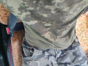 续点 短袖t恤男 纯色运动夏季休闲紧身圆领白色修身男士高端户外T恤 军绿色 L（117-130斤左右） 实拍图