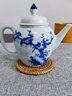 清彩陶瓷茶壺小雅單壺功夫茶具景德鎮(zhèn)中式泡茶壺手繪青花瓷手工壺220CC 仿古青花手工壺 曬單實(shí)拍圖