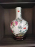 伯莎丹頓（BERTHA DENTON） 景德鎮陶瓷器花瓶大號客廳擺件插花復古中式家居酒柜電視柜裝飾 五福九桃大號天球瓶+旋轉底座 曬單實(shí)拍圖