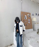 TAGD中國(guó)官方品牌店 翻領(lǐng)寬松層次感拼色夾克男女春季潮外套男女同款 拼色（款式偏寬松） M （建議身高165-175） 曬單實(shí)拍圖