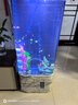 美諾魚缸客廳半圓型魚缸屏風(fēng)大中小型家用落地式玻璃金魚缸生態(tài)免換水 白大理石 50*40*138 曬單實拍圖