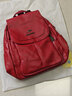 袋鼠雙肩包女?huà)D女節七夕時(shí)尚休閑背包女士韓版大容量旅行包 紅色 曬單實(shí)拍圖