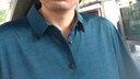 袋鼠（DAISHU）短袖t恤男冰絲中年爸爸裝翻領(lǐng)印花半袖體恤商務(wù)休閑夏季免燙男裝 卡其 XXL/180/54 曬單實(shí)拍圖