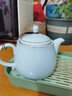 宋匯 陶瓷泡茶壺過(guò)濾網(wǎng)茶葉壺花茶壺茶具紅茶泡茶器青瓷茶具套裝帶托盤(pán) 粉青茶壺550ml 曬單實(shí)拍圖