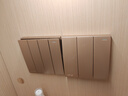 歐普（OPPLE）開關(guān)插座一開五孔5孔面板多孔USB86型暗裝墻壁無框大板W17金Z 一開雙+五孔 曬單實(shí)拍圖