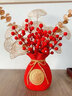 塔塔貓（TATAMAO）塔塔貓發(fā)財(cái)果擺件發(fā)發(fā)果紅果客廳餐桌仿真花擺設(shè)電視機(jī)喬遷花裝飾 喬遷紅色金錢(qián)罐擺件 曬單實(shí)拍圖