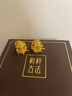 夢(mèng)金園 黃金耳飾 閣樓宮燈古法足金耳墜立體花絲設(shè)計(jì)耳鉤婚慶 生日禮物 閣樓宮燈-約14.58g 曬單實(shí)拍圖