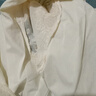歐貝汐襯衫女短袖夏季雪紡小衫蕾絲刺繡女裝2025新款t恤開衫女士上衣 杏色 XL 曬單實(shí)拍圖