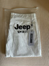 JEEP SPIRIT短褲男新款五分褲男士棉質(zhì)純色休閑短褲中青年寬松大碼百搭中褲 白色 34 （145-155斤） 曬單實(shí)拍圖
