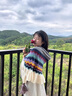 CHANEELR & KARITH披肩女空調(diào)房外搭斗篷旅行云南民族風(fēng)斗篷生日小眾禮物送女友老婆 藍色 曬單實拍圖
