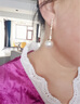 百鈺福輕奢品牌大珍珠耳環(huán)女氣質(zhì)耳飾耳釘復(fù)古鋯石紀(jì)念日送女友生日禮物 白色 曬單實(shí)拍圖