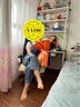 歌莉婭背帶褲女秋季新款休閑寬松復古玻尿酸牛仔褲1C7JCD030 75U牛仔藍 L (170) 曬單實拍圖