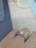 DRAGBOLL莫桑石鉆戒女小眾設(shè)計(jì)高級(jí)感求婚結(jié)婚鉆石戒指情送老婆七夕節(jié)禮物 玫瑰金 50分16號(hào)【指圍56mm】 曬單實(shí)拍圖
