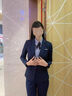 古緹琪小西裝套裝女春秋女士正裝外套OL工作服職業(yè)裝西裝女西服工裝上衣 藍(lán)色西裝 S 曬單實拍圖