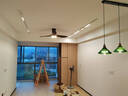 風(fēng)向標（FXB）餐廳風(fēng)扇燈客廳吊扇燈大風(fēng)力美式電風(fēng)扇吊燈變頻吊扇復古電風(fēng)扇燈 全光譜52-666A黑深木紋膠葉+遙控 曬單實(shí)拍圖