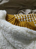 諾雪絲曼冬季加厚毛毯被子毯子保暖蓋毯沙發(fā)毯午睡毯珊瑚絨毯新年節日禮物 雙色提花加絨毯-姜黃色 150*200cm 曬單實(shí)拍圖