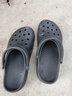 JDOV洞洞鞋男士夏季新款外穿軟底包頭沙灘鞋浴室廚房專(zhuān)用防滑涼拖鞋女 黑色（明星款） 39 曬單實(shí)拍圖