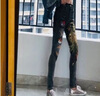 Avmko牛仔褲新款歐洲站時(shí)尚重工刺繡牛仔褲女高腰緊身顯瘦百搭小腳長(zhǎng)褲 金色鳳凰款深 30【124~130斤】【二尺三】 曬單實(shí)拍圖