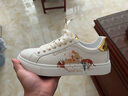 卡賓男鞋時(shí)尚涂鴉板鞋男金邊百搭休閑鞋男3221205109 白色 38 曬單實(shí)拍圖